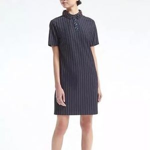 Banana republic shift dress beaded stripes